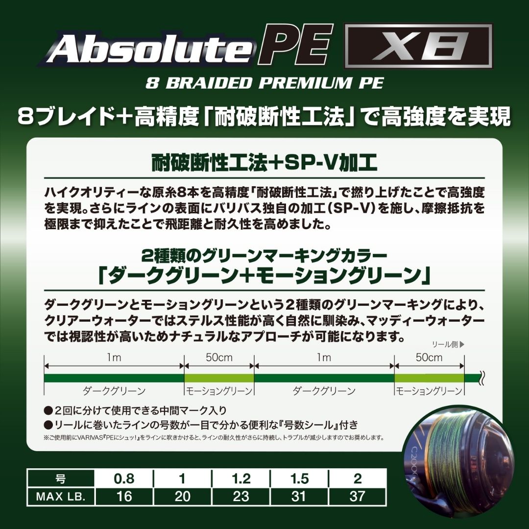 アブソルートPE X8 150m