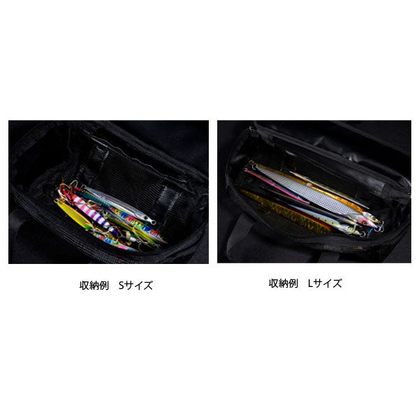 ウォッシャブルメッシュジグポーチ ブラック