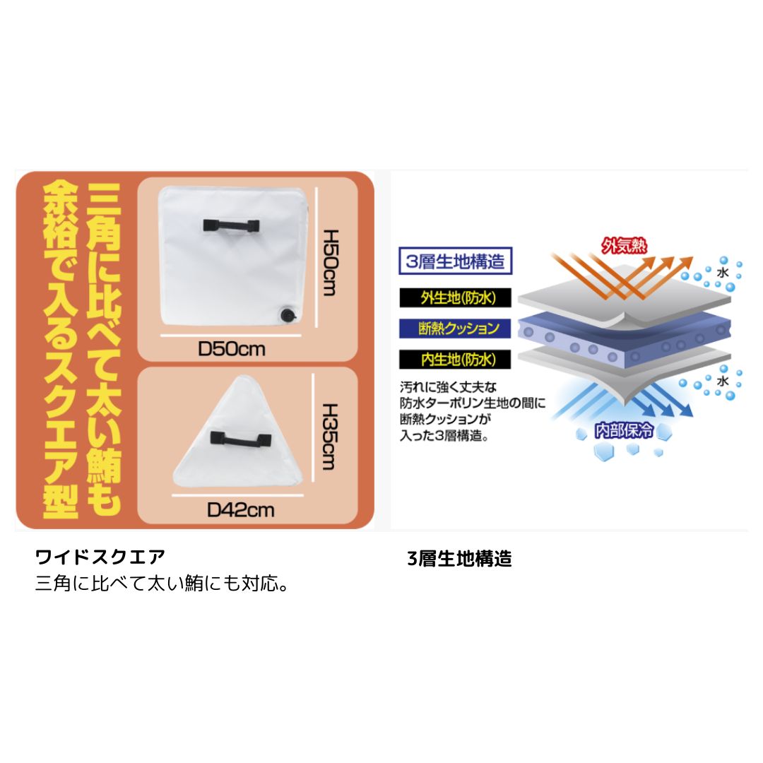 保冷ワイドスクエア鮪バッグ