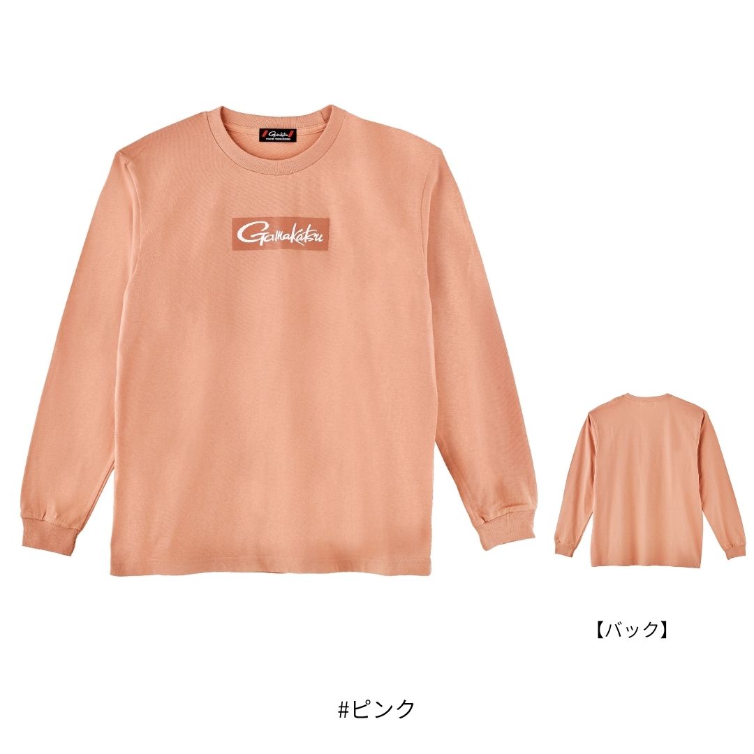 GM3811 ロングスリーブTシャツ(ボックスロゴ) #ピンク