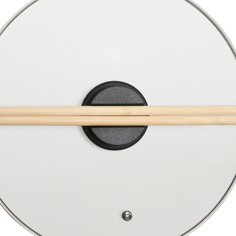 おうち御膳 ふっ素加工IH対応ガラス蓋付すきやき鍋26㎝ HB-5857