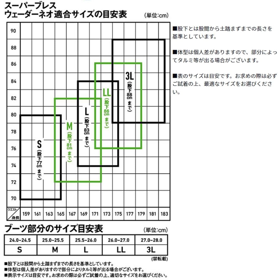 SBW-4250R-NE ダイワスーパーブレスウェーダーネオ (フェルト・チェストハイ型)