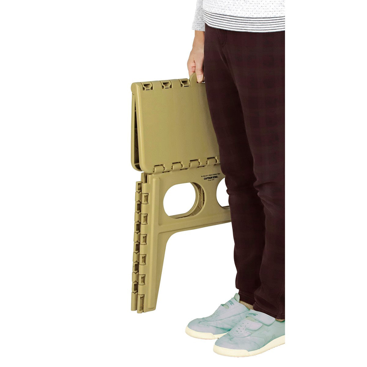 コンパクトフォールディングテーブル(カーキ) UW-1531