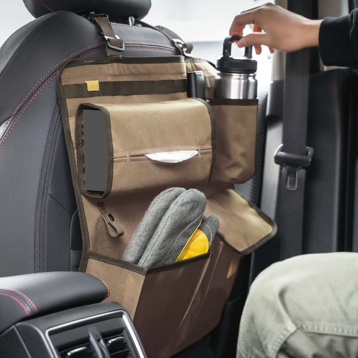 ビヨンドストレージ チェア&シートポケット(オリーブ) UP-1066