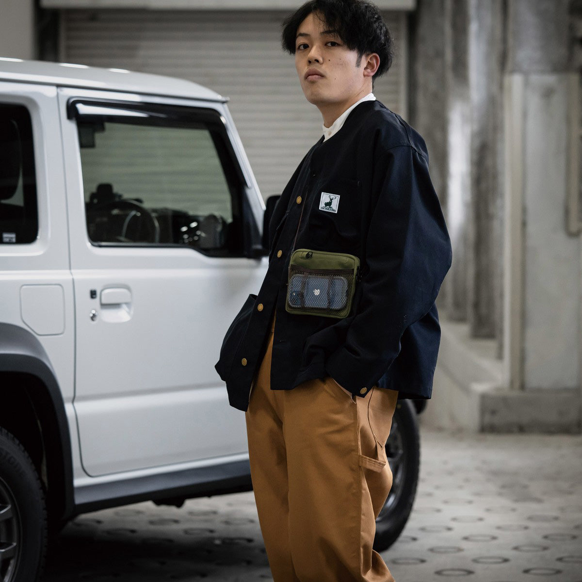 ビヨンドストレージ サコッシュ&サンバイザー(カーキ) UP-1068