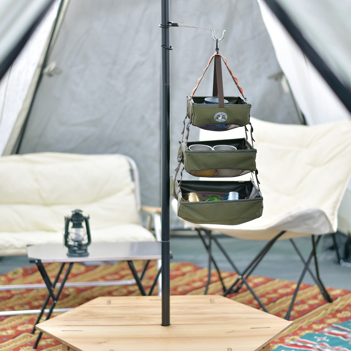 ビヨンドストレージ メッシュボックス3ピース(オリーブ) UP-1075