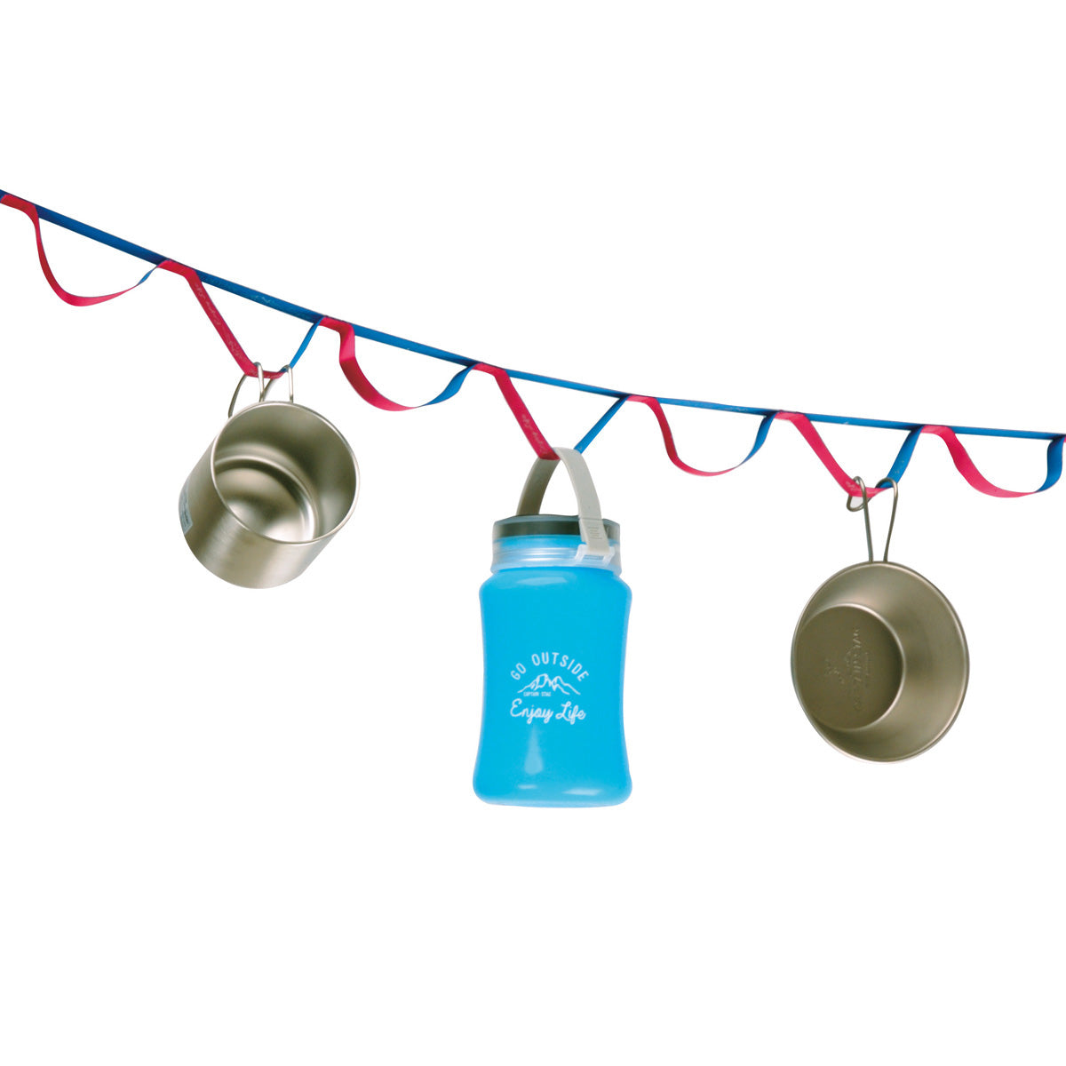 カラビナ付きループロープ(モンテ/ピンク×ブルー) UM-1611