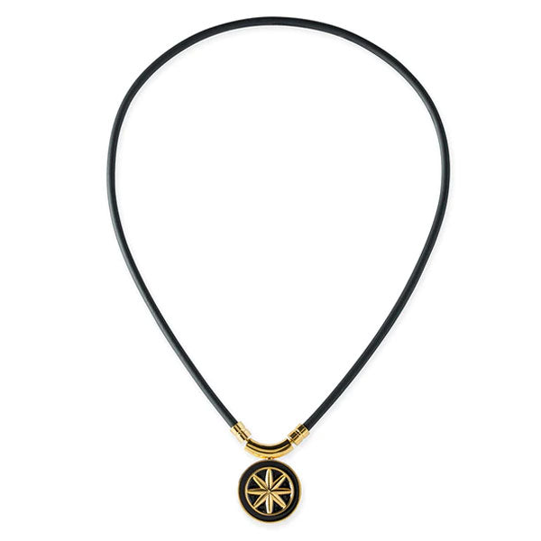 Healthcare necklace Earth (black×gold) 47cm