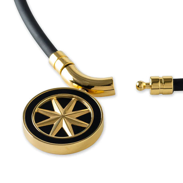 Healthcare necklace Earth (black×gold) 47cm