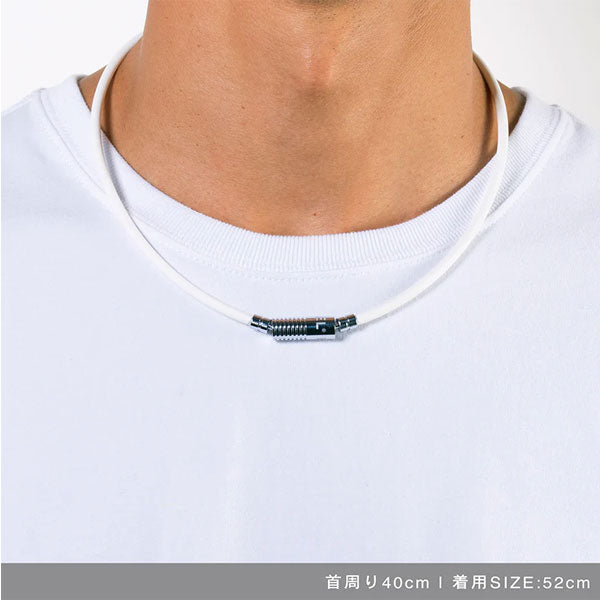Healthcare necklace Neutral (white×silver) 52cm