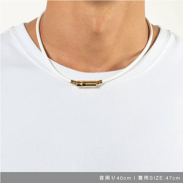 Healthcare necklace Neutral (white×gold) 47cm