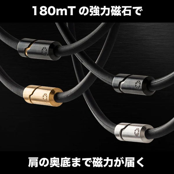 Healthcare Bold Necklace Stack Black×Silver / 47cm