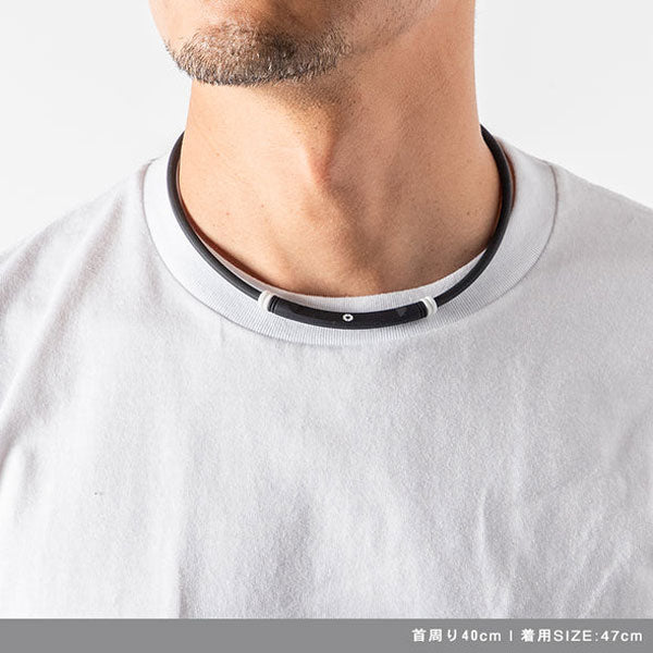 Healthcare Bold Necklace Lite Sports Black×White / 47cm