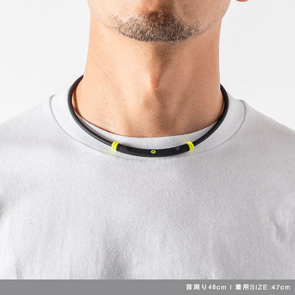 Healthcare Bold Necklace Lite Sports Black×Yellow / 47cm