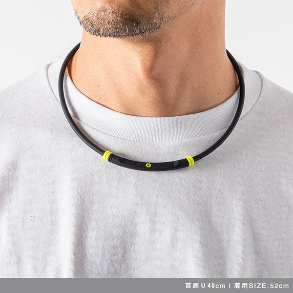 Healthcare Bold Necklace Lite Sports Black×Yellow / 52cm