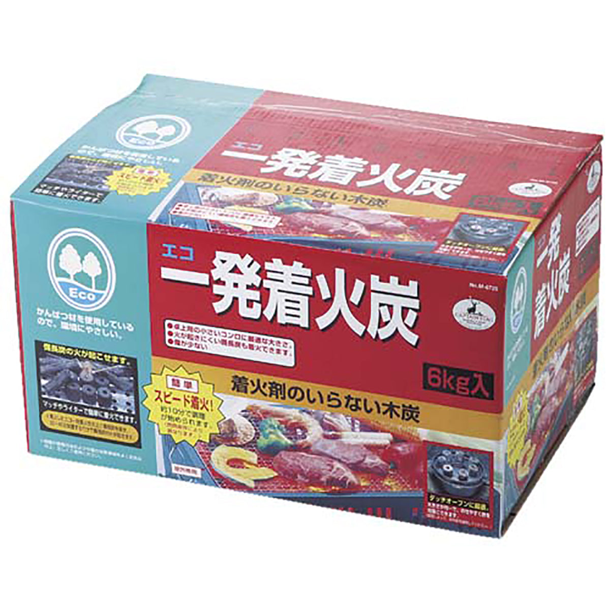 エコ 一発着火炭 6kg入 M-6725