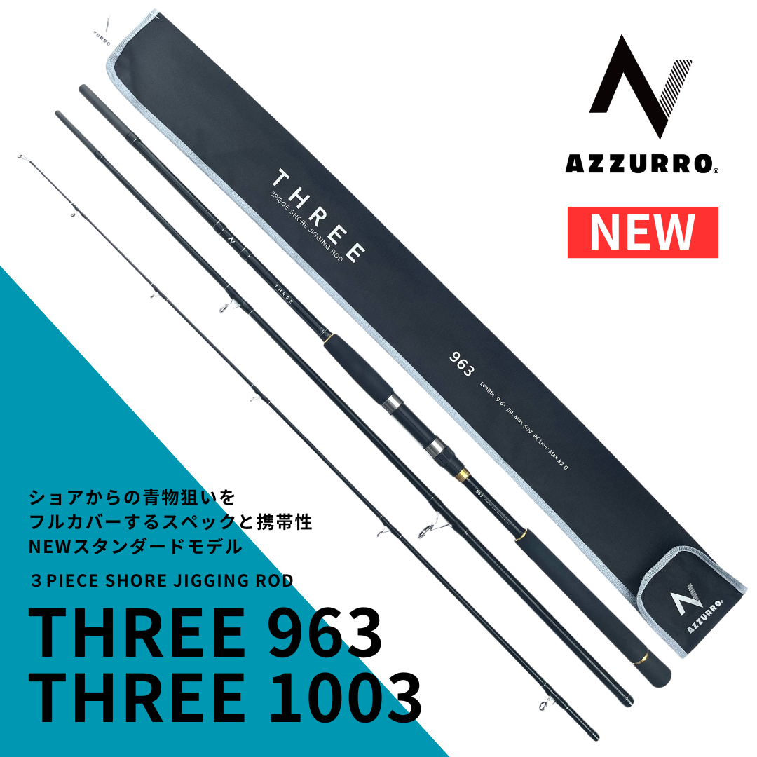 THREE 963/1003】 3PIECE SHORE JIGGING ROD – フィッシングマックス