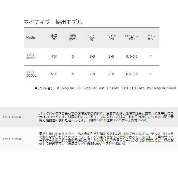 トラパラ ネイティブ 振出モデル