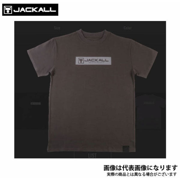 ボックスロゴTシャツ グレー/リフレクトロゴ