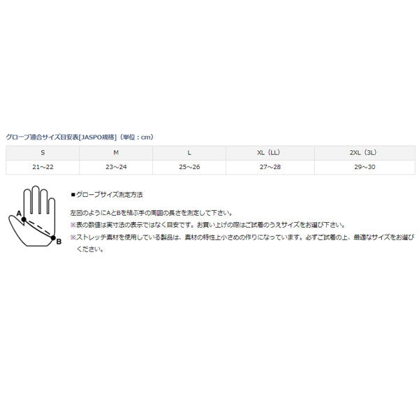 パッド付きストレッチグローブ 3本カット DG-6022 ライトブルー