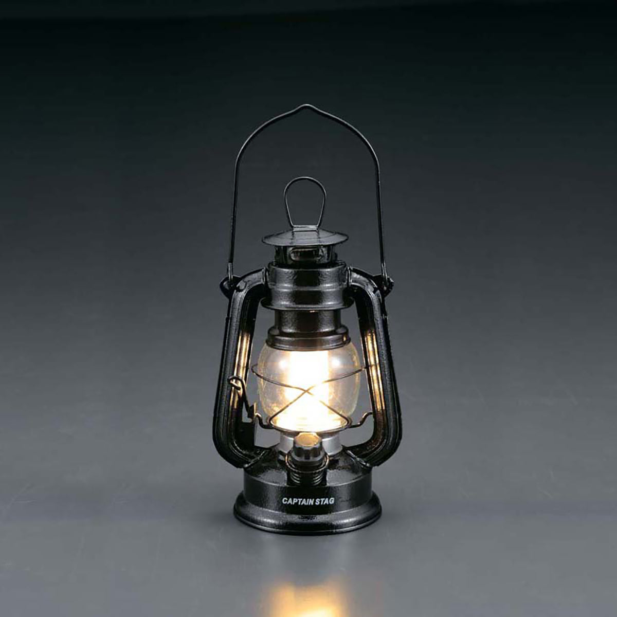 アンティーク暖色LEDランタン(ハンマートン ブラック) UK-4016