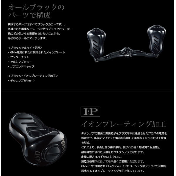 リブレ グライド87 メインプレートSETセンターナット ※取り付けにはセンターナットが必要です(別売り)オールブラック