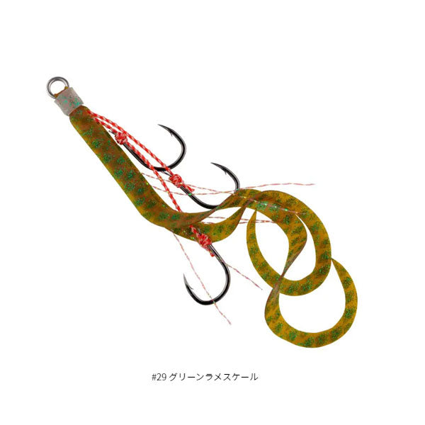 替ユニット トリプルフックショートカーリー M グリーンラメ