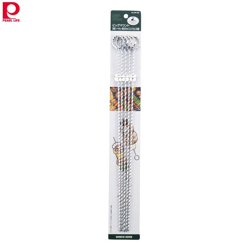 ビッグマウント共柄バーベキュー串430mm スパイラル3 M-409