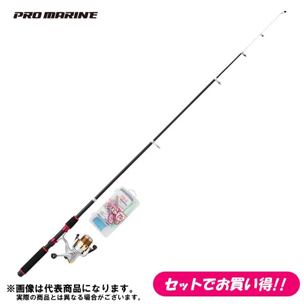 アジ釣りセット 仕掛け付 PGミニコンパクトサビキ釣リセット180 アジを釣ろう! 釣り竿セット