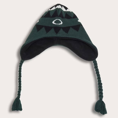 NORDIC EARFLAP BEANIE 9W1 Dark Green Norway Pattern L/XL FOS901293