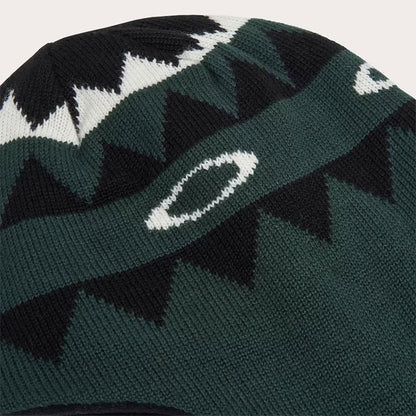 NORDIC EARFLAP BEANIE 9W1 Dark Green Norway Pattern L/XL FOS901293