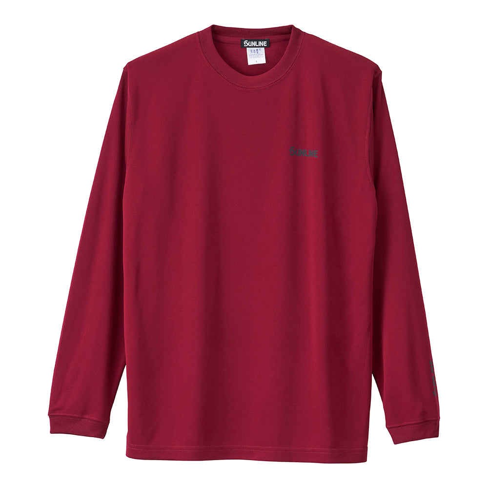 SUW-15403DLT ロングスリーブドライTシャツ ワインレッド