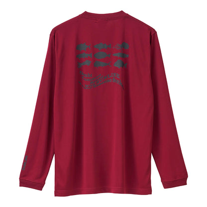 SUW-15403DLT ロングスリーブドライTシャツ ワインレッド