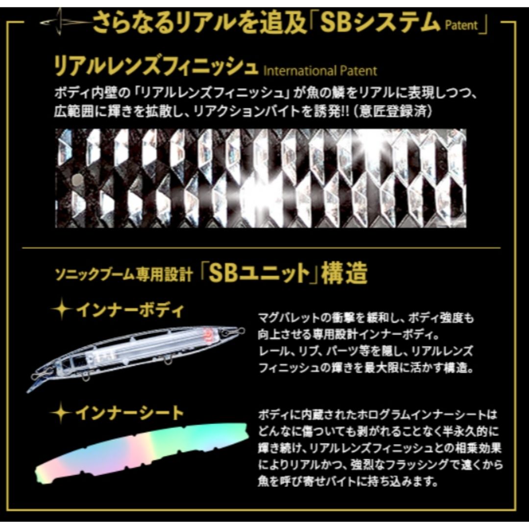 ソニックブーム ＳＢミノー 125F