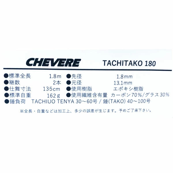 チェベレ タチタコ 180 – フィッシングマックス WEBSHOP