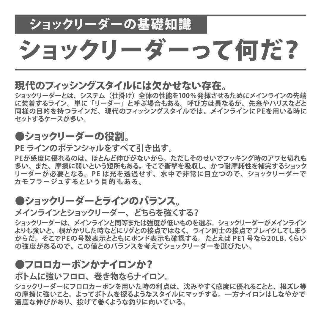フロロショックリーダー　30m