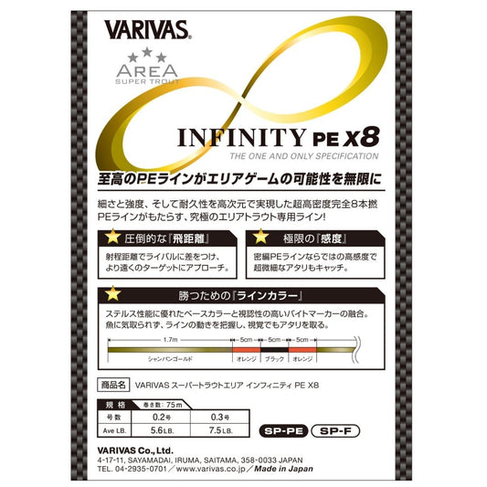 スーパートラウトエリア インフィニティPE X8　75m