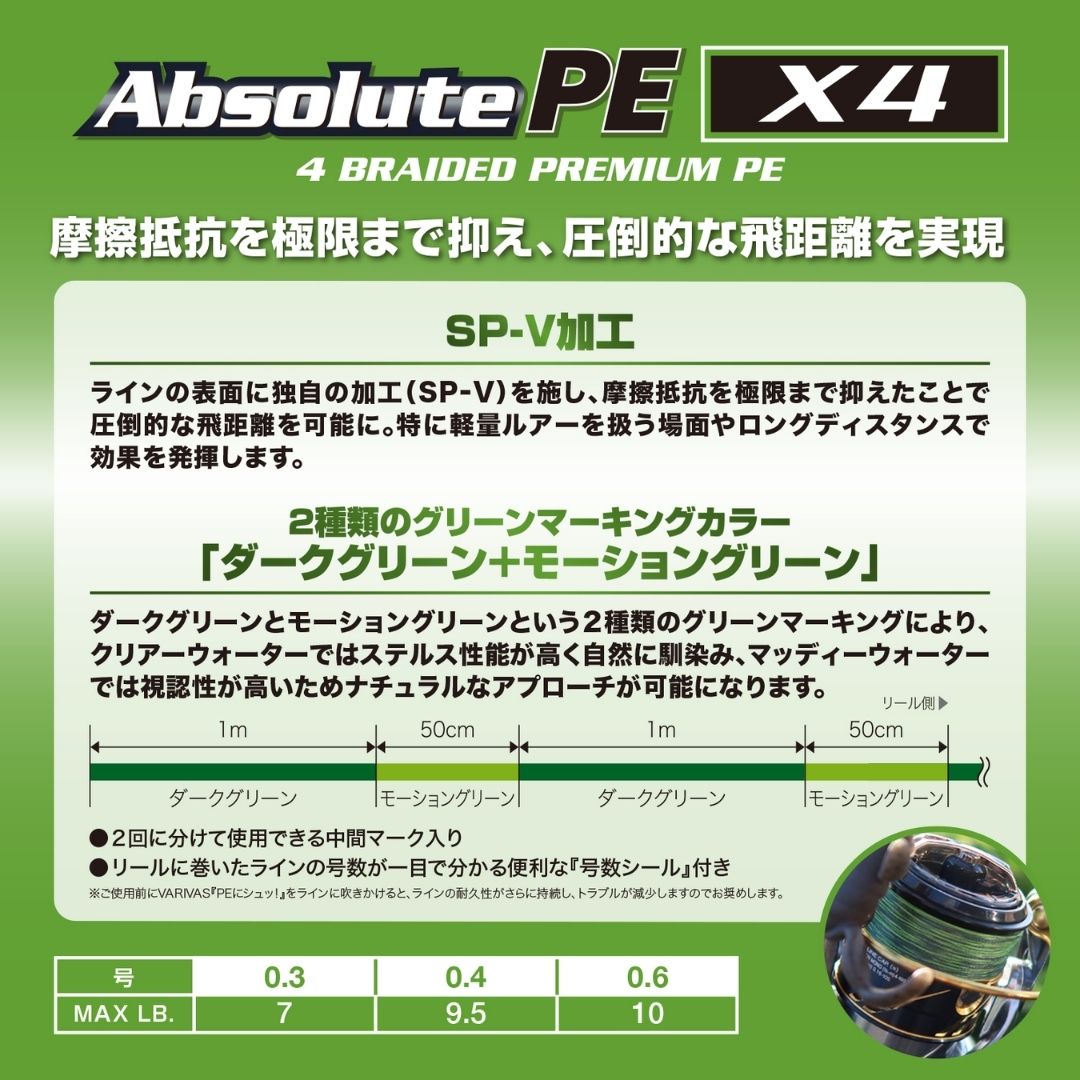 アブソルートPE X4 150m