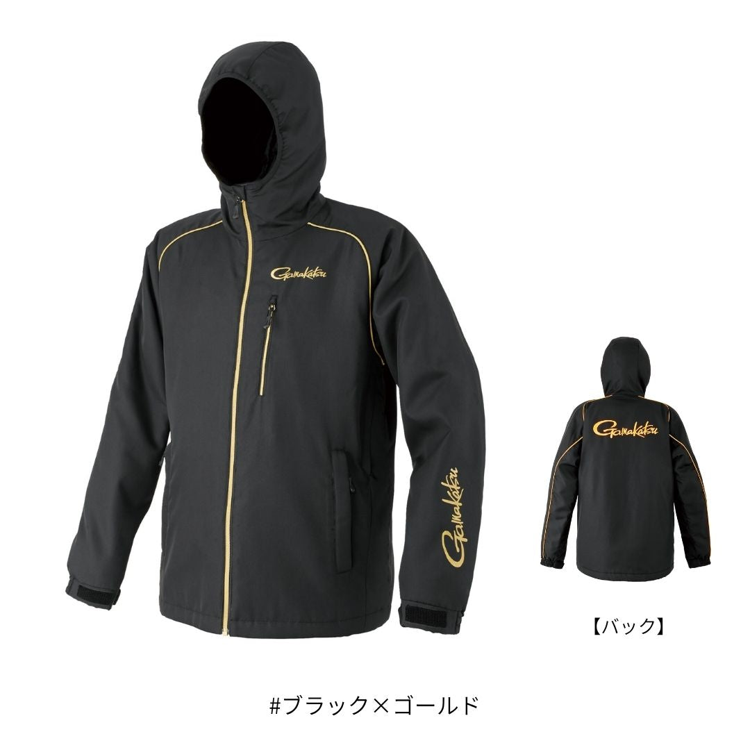 GM3796 コアサーモフーディ #ブラック×ゴールド