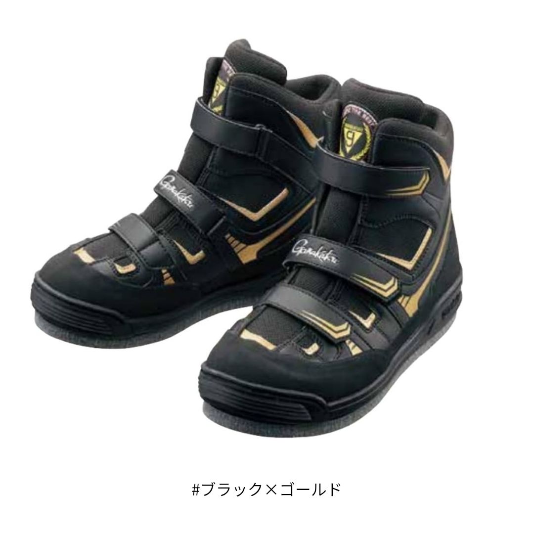 GM4514 フェルトスパイクシューズ(パワータイプ) #ブラック×ゴールド