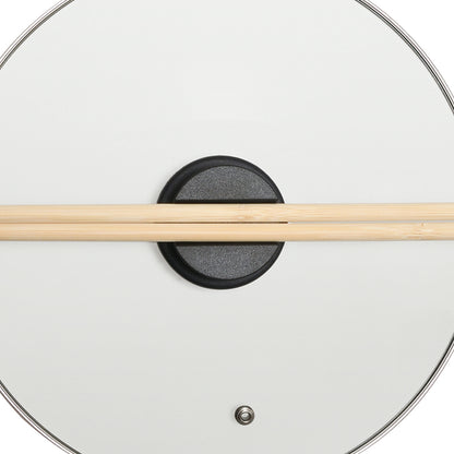 おうち御膳 ふっ素加工IH対応ガラス蓋付すきやき鍋20㎝ HB-5856
