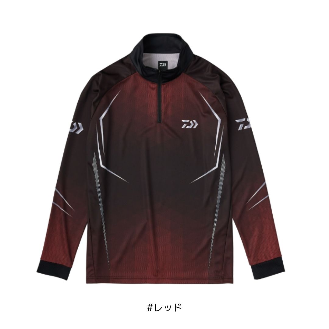 DE-7525 ロングスリーブハーフジップシャツ