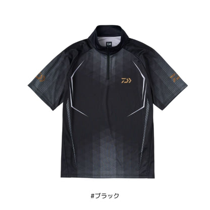 DE-7625 ショートスリーブハーフジップシャツ