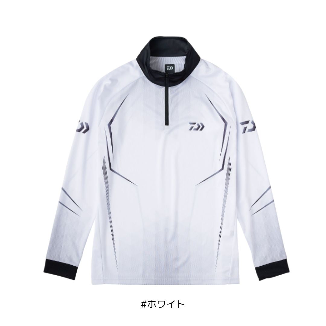 DE-7525 ロングスリーブハーフジップシャツ