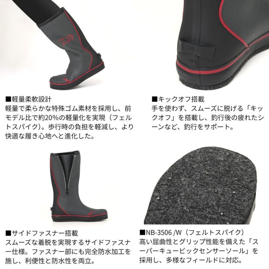 NB-3506W ネオブーツ(ワイド/フェルトスパイクソール)