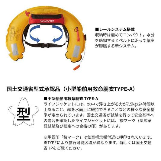 DF-2426 コンパクトライフジャケット (ウエストタイプ自動・手動膨脹式)