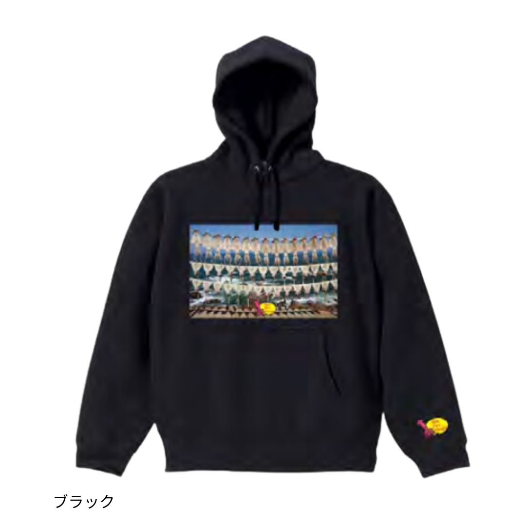 フォトパーカー ぬくぬく裏起毛10oz ブラック