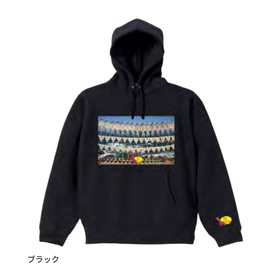 フォトパーカー ぬくぬく裏起毛10oz ブラック