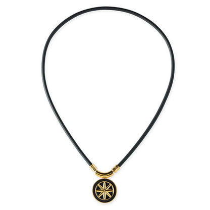 Healthcare necklace Earth (black×gold) 47cm