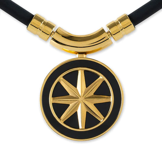 Healthcare necklace Earth (black×gold) 47cm